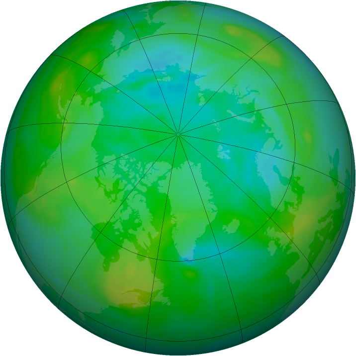 Arctic ozone map for 11 August 2006